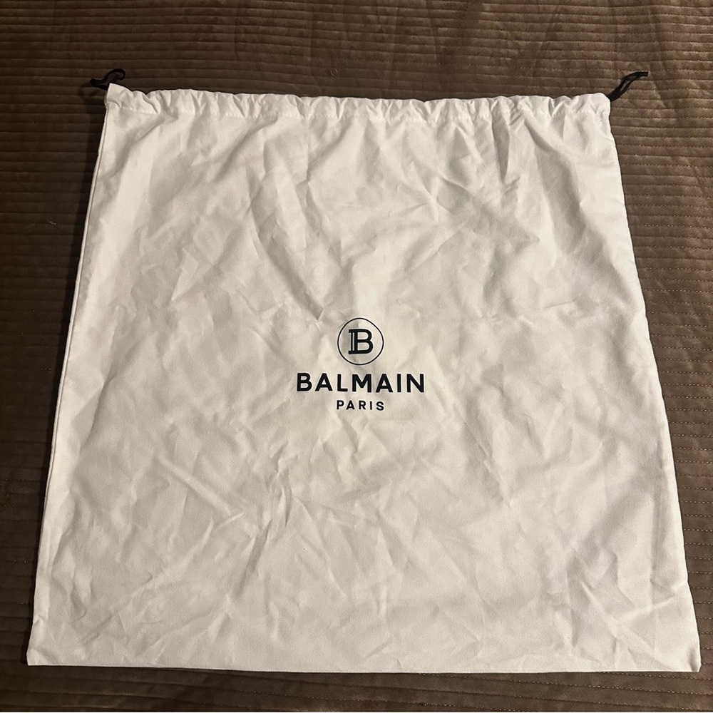 Balmain Paris White Extra Large Drawstring Dust B… - image 5